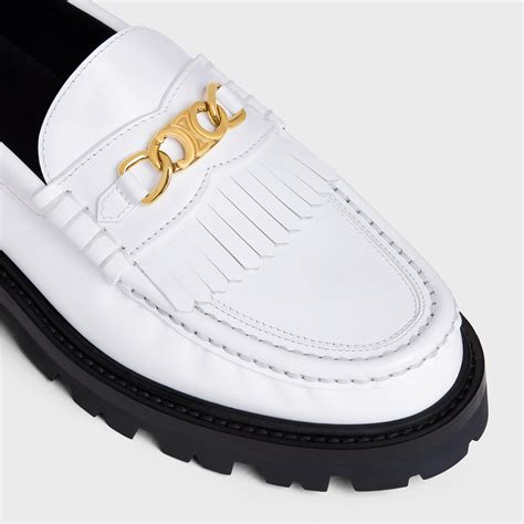 celine white loafer|Celine ahoes.